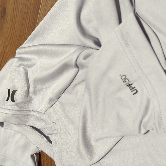 Hurley boys rashguard swim top swimsuit silver gray palm trees size XS 5 - Picture 4 of 4